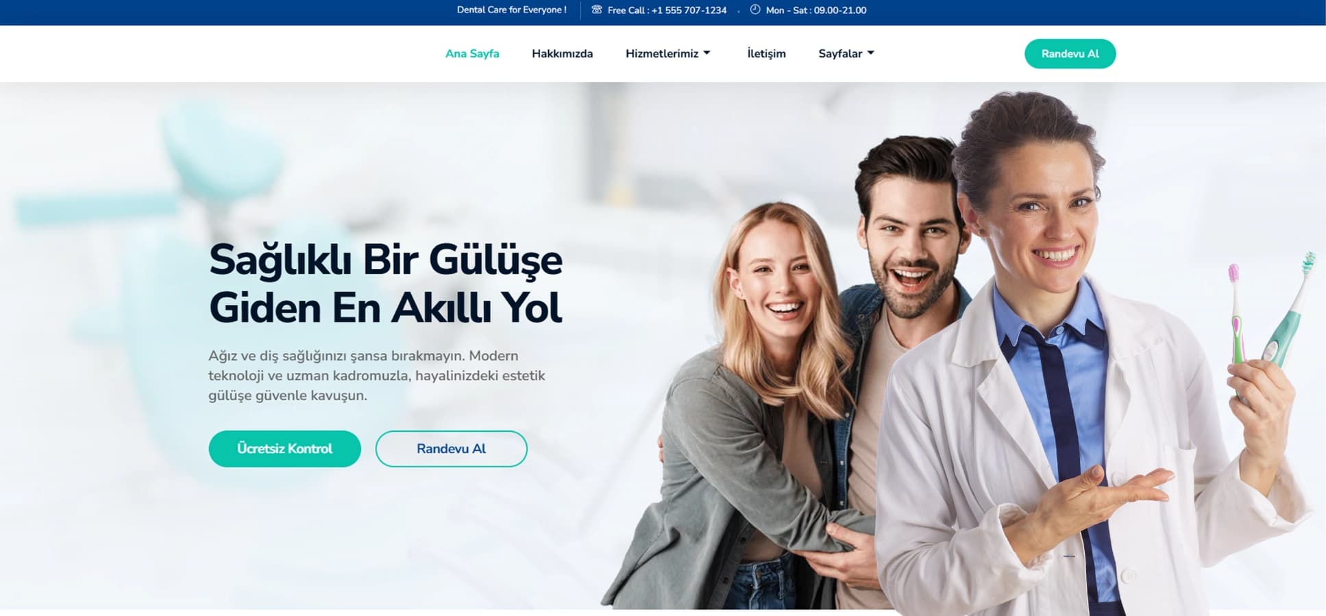 Profesyonel Diş Kliniği Web Sitesi Tasarımı