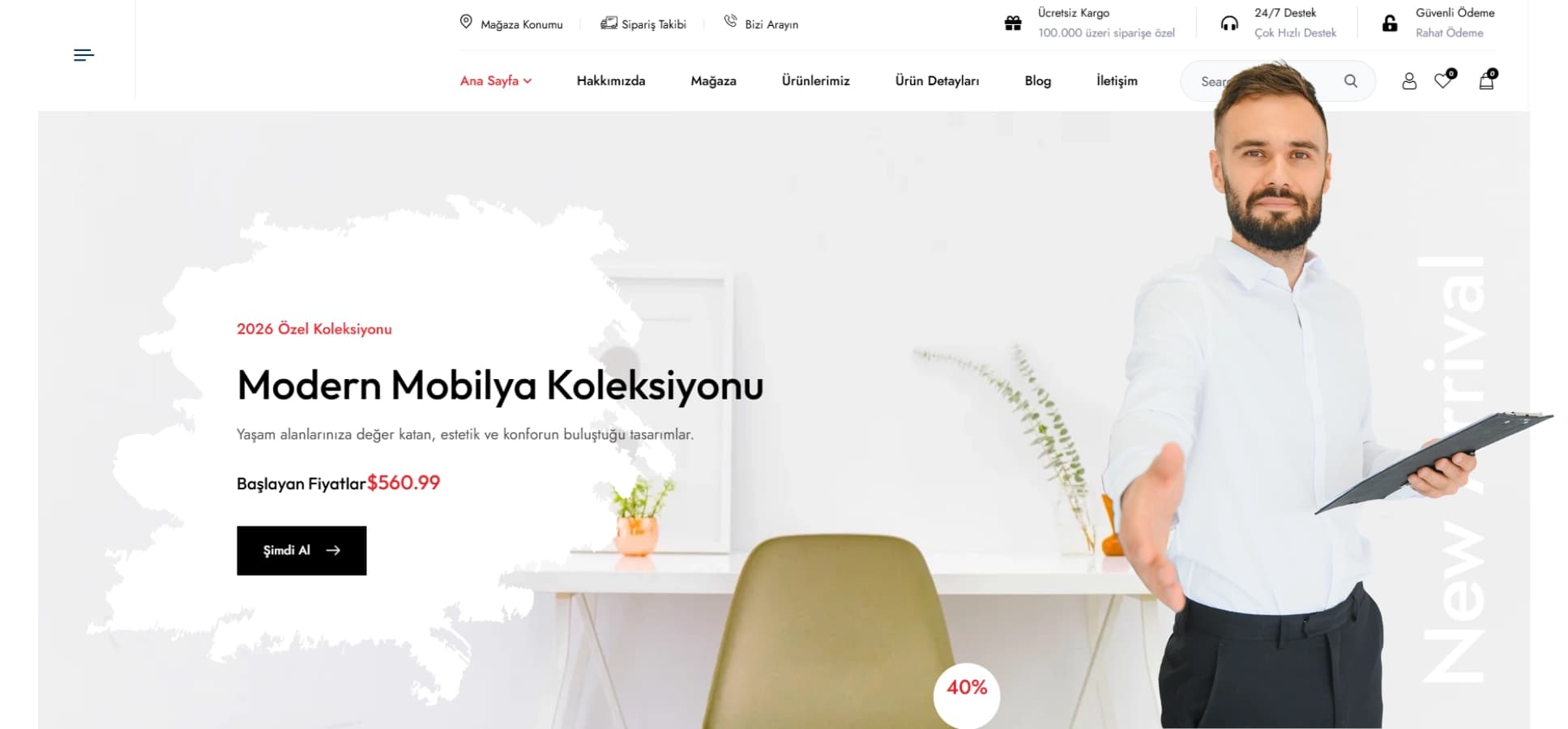 Mobilya ve Dekorasyon Firması Web Sitesi